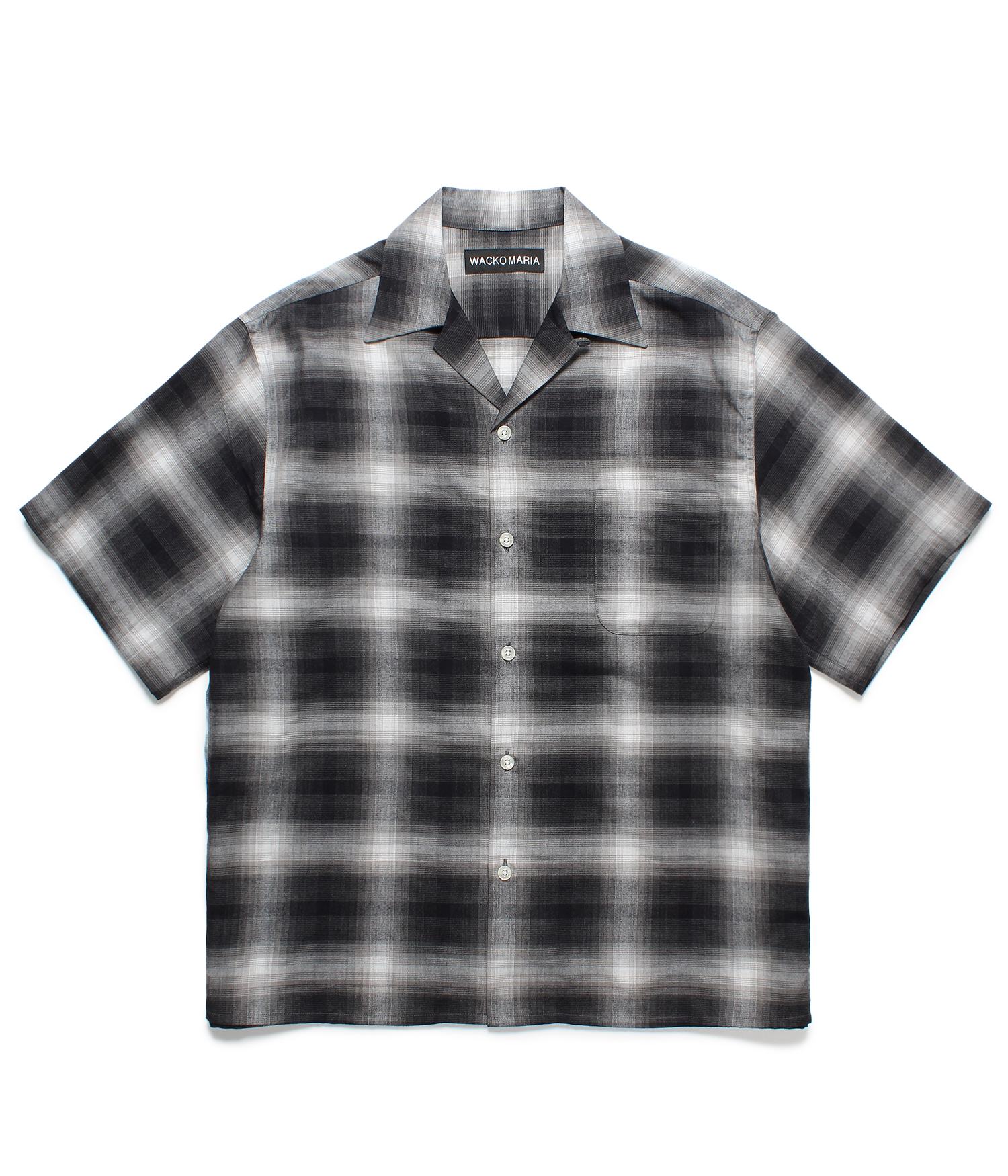 WACKO MARIA/CHECK REGULAR COLLAR SHIRT（GRAY）［チェック