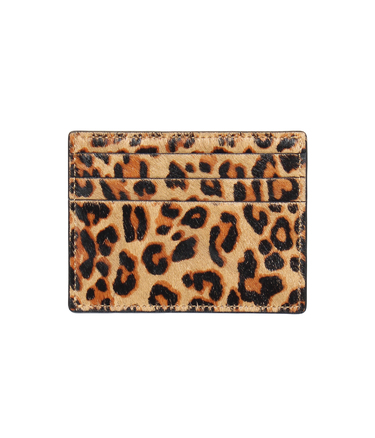 SPEAK EASY / LEOPARD HAIR-ON LEATHER CARD CASE