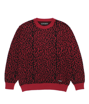 LEOPARD JACQUARD KNIT SWEATER