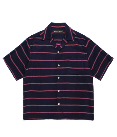 STRIPED OPEN COLLAR SHIRT