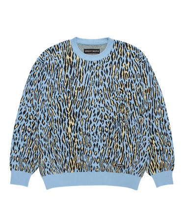 LEOPARD JACQUARD KNIT SWEATER