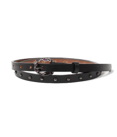 WOLF’S HEAD / STUDS LEATHER BELT