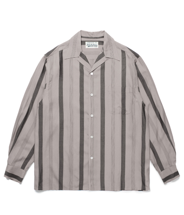 STRIPED OPEN COLLAR SHIRT