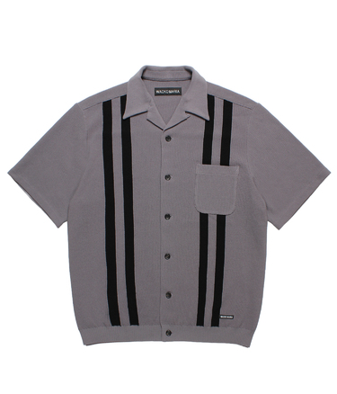 KNIT OPEN COLLAR SHIRT