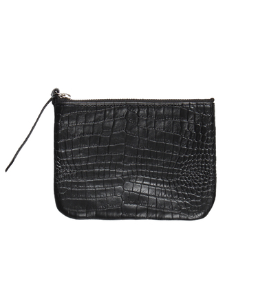 SPEAK EASY /  CROCODILE EMBOSSED  LEATHER MULTI POUCH