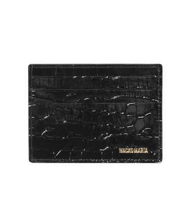 SPEAK EASY / CROCODILE EMBOSSED LEATHER CARD CASE