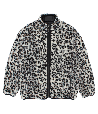REVERSIBLE LEOPARD BOA FLEECE JACKET