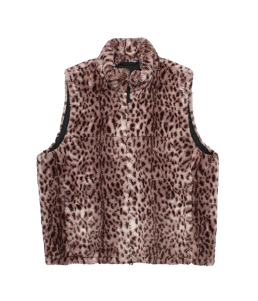 WILD THINGS / LEOPARD FAUX FUR HAPPY VEST