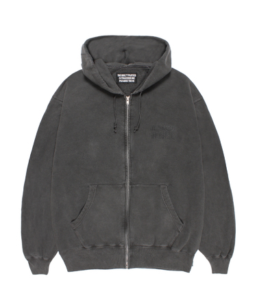 WASHED HEAVY WEIGHT ZIP HOODED SWEAT SHIRT