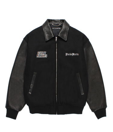 LEATHER VARSITY JACKET