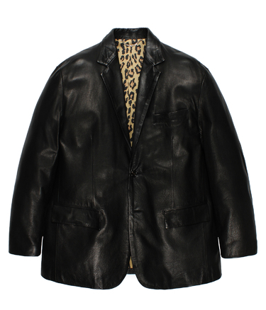 LEATHER SINGLE BREASTED JACKET