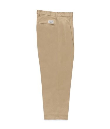 DOUBLE PLEATED CHINO TROUSERS