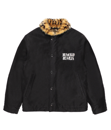 LEOPARD FAUX FUR N-1 DECK JACKET