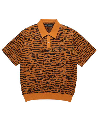 TIGER JACQUARD KNIT POLO SHIRT