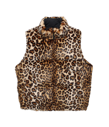 NANGA / LEOPARD FAUX FUR DOWN VEST