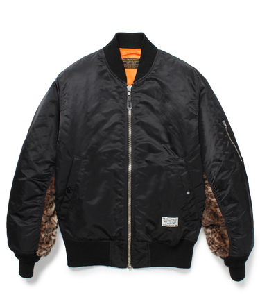 LEOPARD FAUX FUR MA-1 FLIGHT JACKET