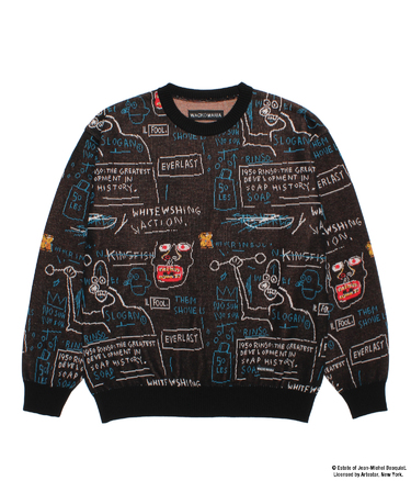 JEAN-MICHEL BASQUIAT / JACQUARD KNIT SWEATER