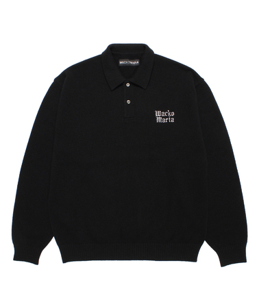 WOOL KNIT POLO SHIRT