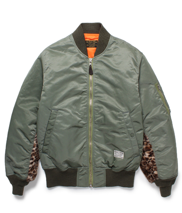 LEOPARD FAUX FUR MA-1 FLIGHT JACKET