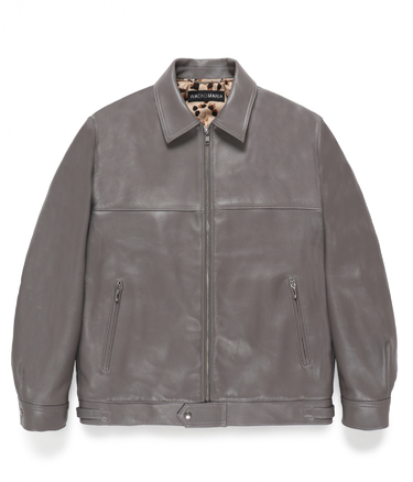 LEATHER SINGLE RIDERS JACKET