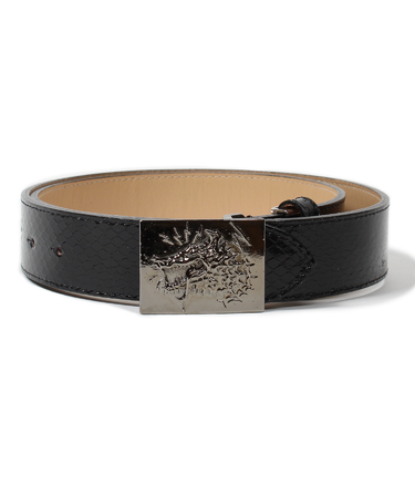 WOLF’S HEAD / PYTHON LEATHER BELT