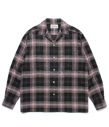 CHECK OPEN COLLAR SHIRT