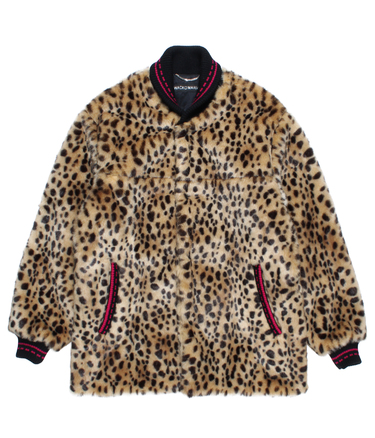 LEOPARD FAUX FUR CAR CLUB JACKET