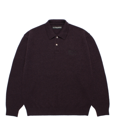 WOOL KNIT POLO SHIRT