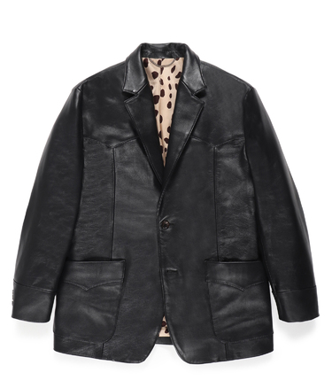 SHEEP SKIN LEATHER WESTERIN SINGLE BREASTED JACKET