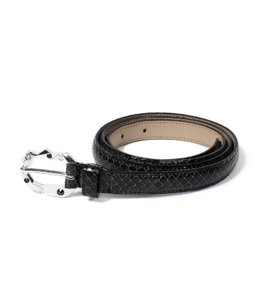 WOLF’S HEAD / PYTHON LEATHER BELT