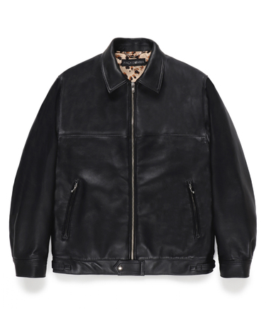 LEATHER SINGLE RIDERS JACKET