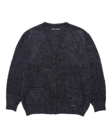 MULTI-COLOR MOHAIR KNIT CARDIGAN