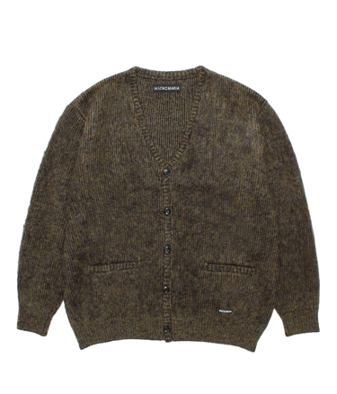 MULTI-COLOR MOHAIR KNIT CARDIGAN