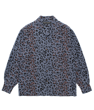 LEOPARD OPEN COLLAR SHIRT