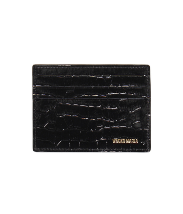 SPEAK EASY / CROCODILE EMBOSSED LEATHER CARD CASE