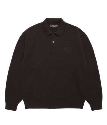 WOOL KNIT POLO SHIRT