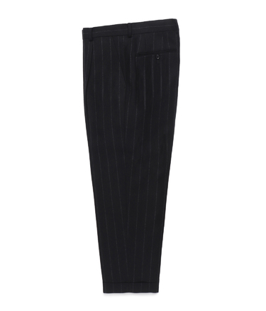 DORMEUIL / CHALK STRIPE PLEATED TROUSERS (TYPE-2)