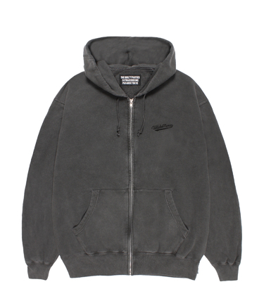 WASHED HEAVY WEIGHT ZIP UP HOODED SWEAT SHIRT