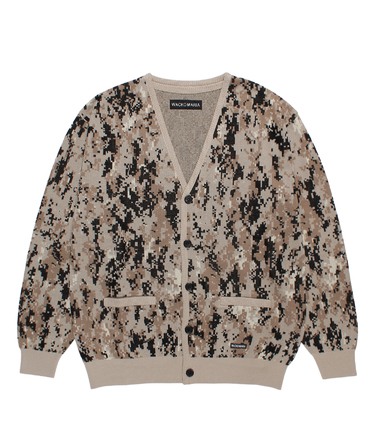 DIGITAL CAMO JACQUARD KNIT CARDIGAN