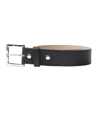 LIZARD EMBOSSED LEATHER BELT