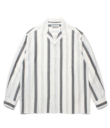 STRIPED OPEN COLLAR SHIRT