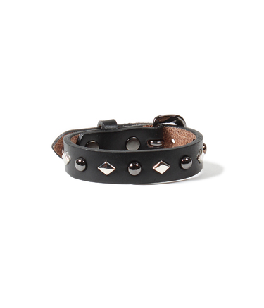 WOLF’S HEAD / STUDS LEATHER WRIST BAND