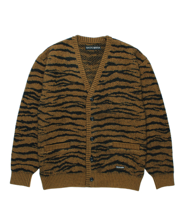 TIGER MOHAIR JACQUARD KNIT CARDIGAN