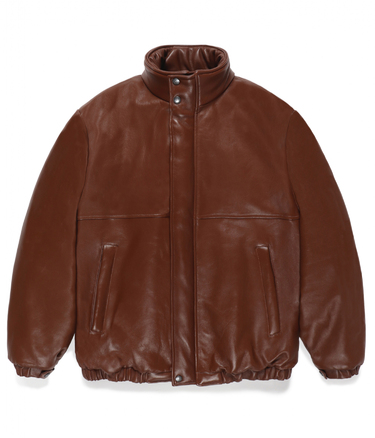 LEATHER PUFFER JACKET