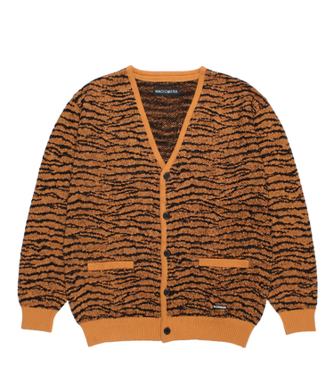 TIGER JACQUARD KNIT CARDIGAN