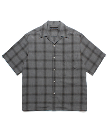 CHECK OPEN COLLAR SHIRT
