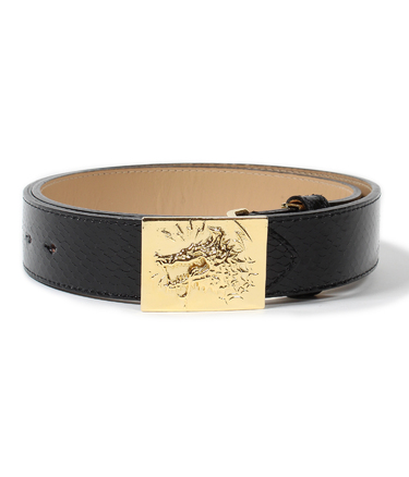 WOLF’S HEAD / PYTHON LEATHER BELT