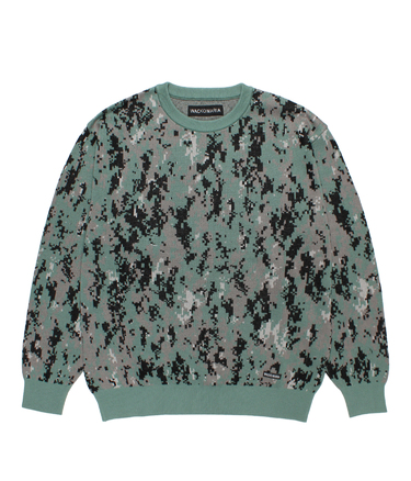 DIGITAL CAMO JACQUARD KNIT SWEATER
