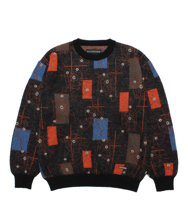 JACQUARD MOHAIR KNIT SWEATER