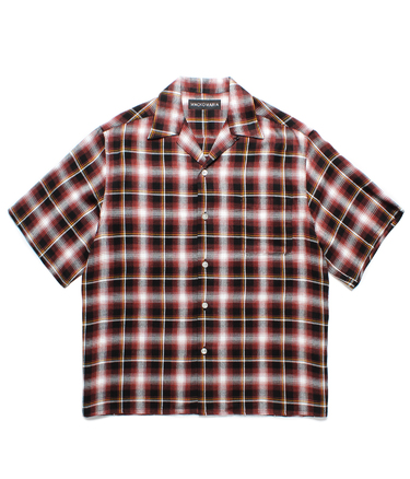 CHECK OPEN COLLAR SHIRT